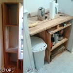 Bookshelf to counter conversion (before and after)